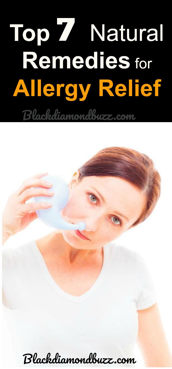 Top 7  Natural Remedies For Allergies Relief