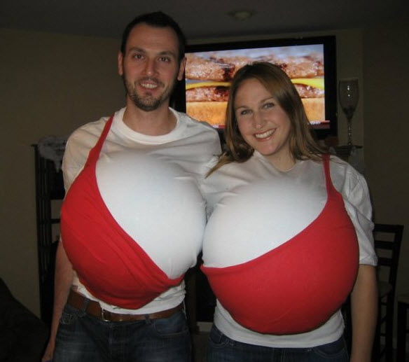 Boobs-Bra Couple Halloween Costume