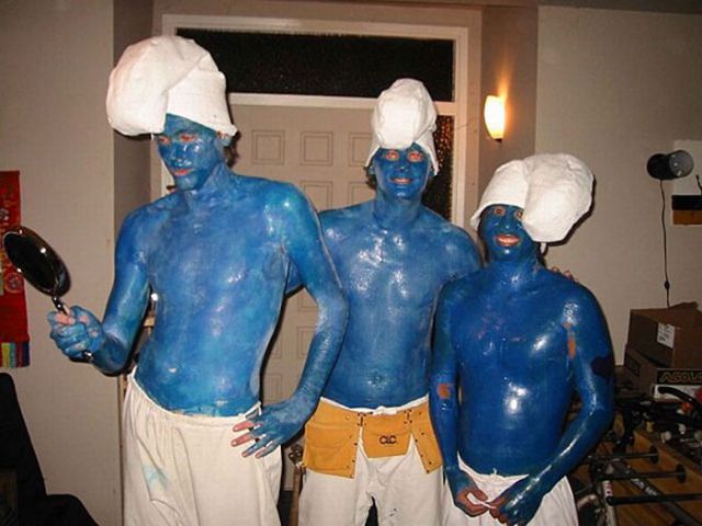 Group Uniform Body Paint Halloween Costume With Spa Scarf