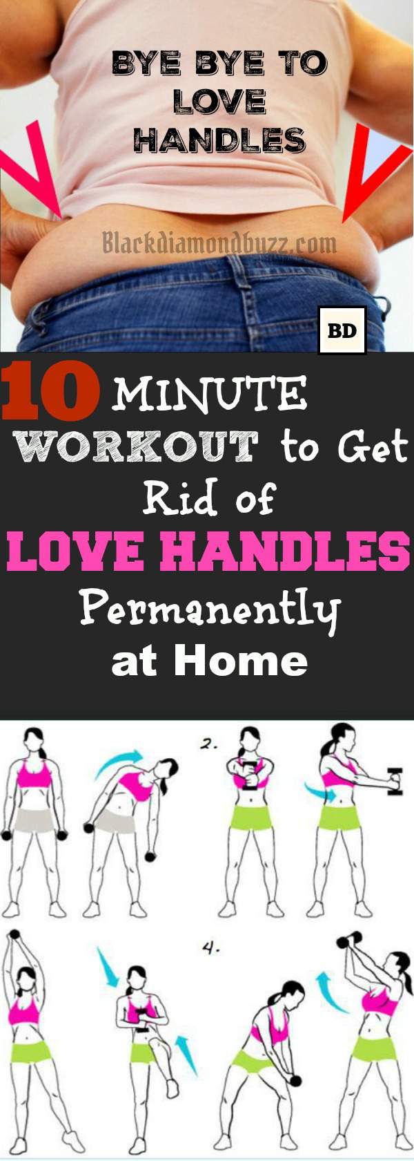 10-Minute Love Handles Workout to Reduce Side Fat and Muffin Top Fast at Home