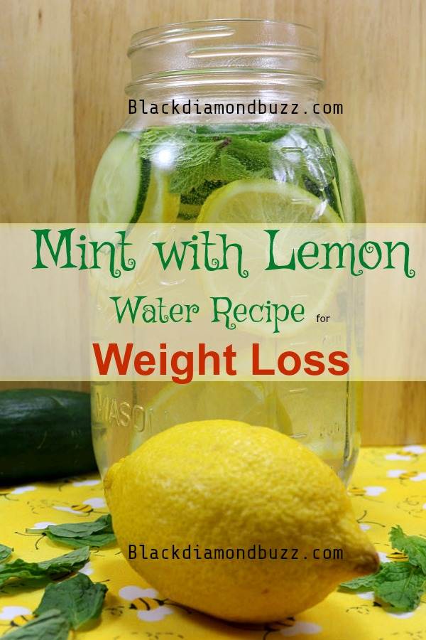 Mint with Lemon Recipe Water for Weight Loss 