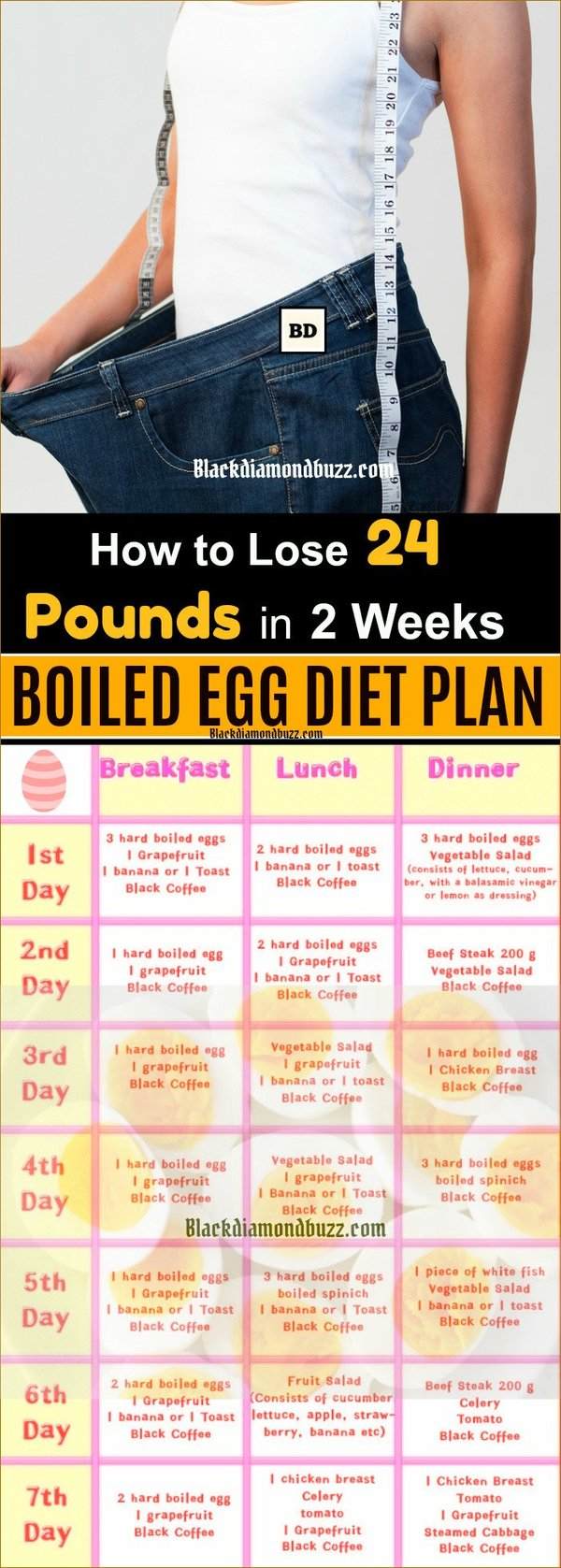 Boiled Egg Diet Plan - Do you want to lose weight naturally at home? Here are healthy boiled egg diet recipes for weight loss and flat belly that will make you lose 24 pounds in 2 weeks safely with success stories.Try it and share it!