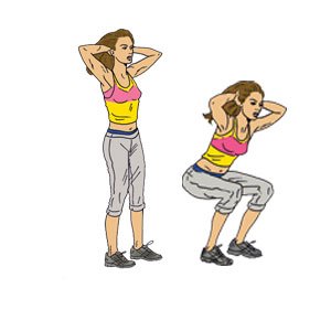 Do squats and Sit-Ups